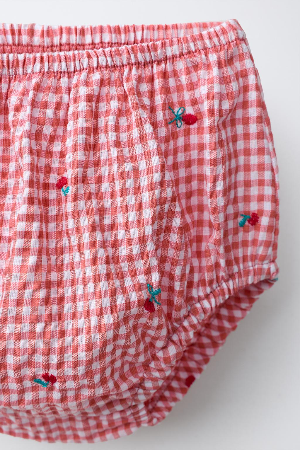 ПЛАТЬЕ И ТРУСЫ В КЛЕТКУ ВИШИ С ВЫШИВКОЙ «ЦВЕТЫ»