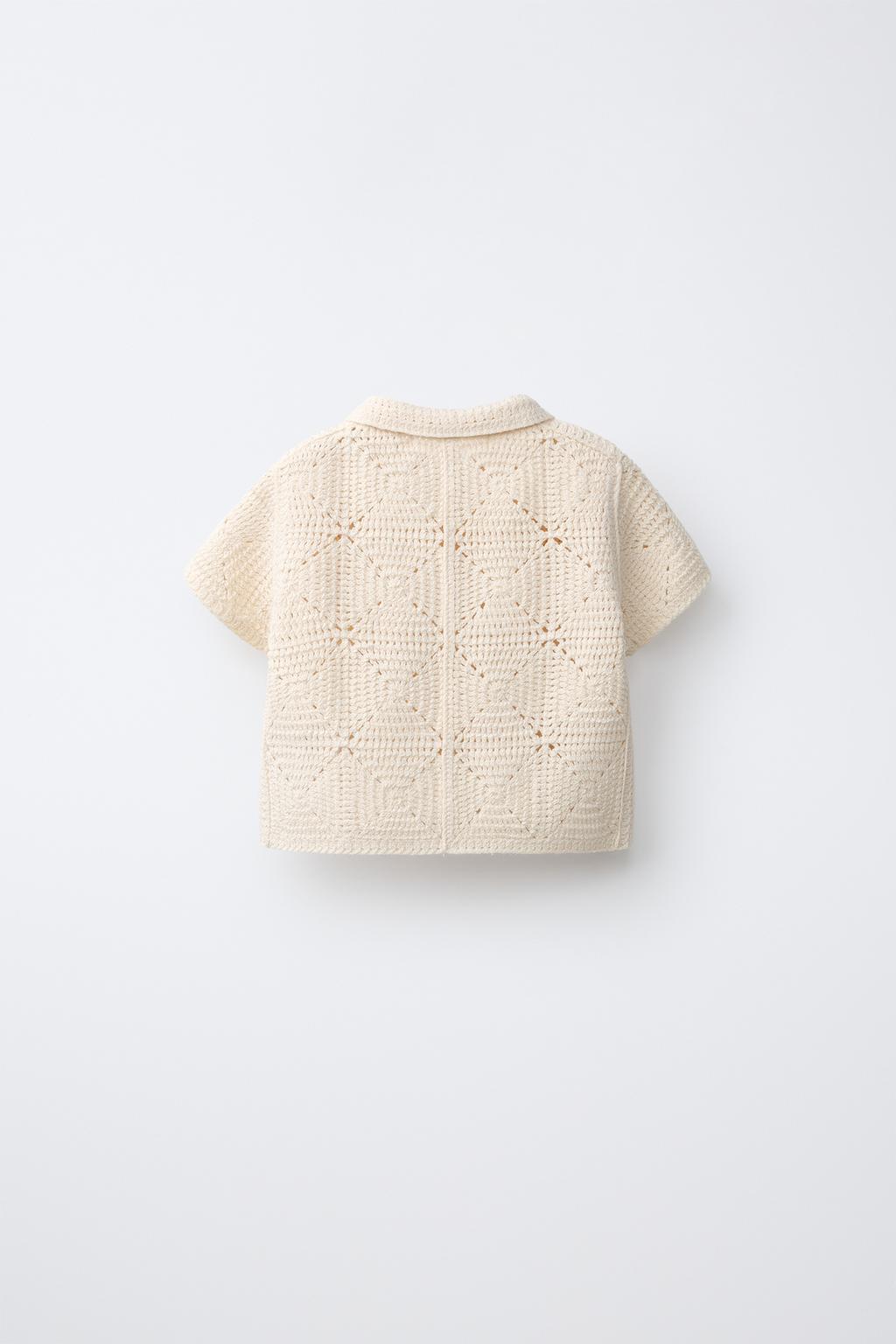 РУБАШКА КРОШЕ С ВЫШИВКОЙ БАНАНОВ