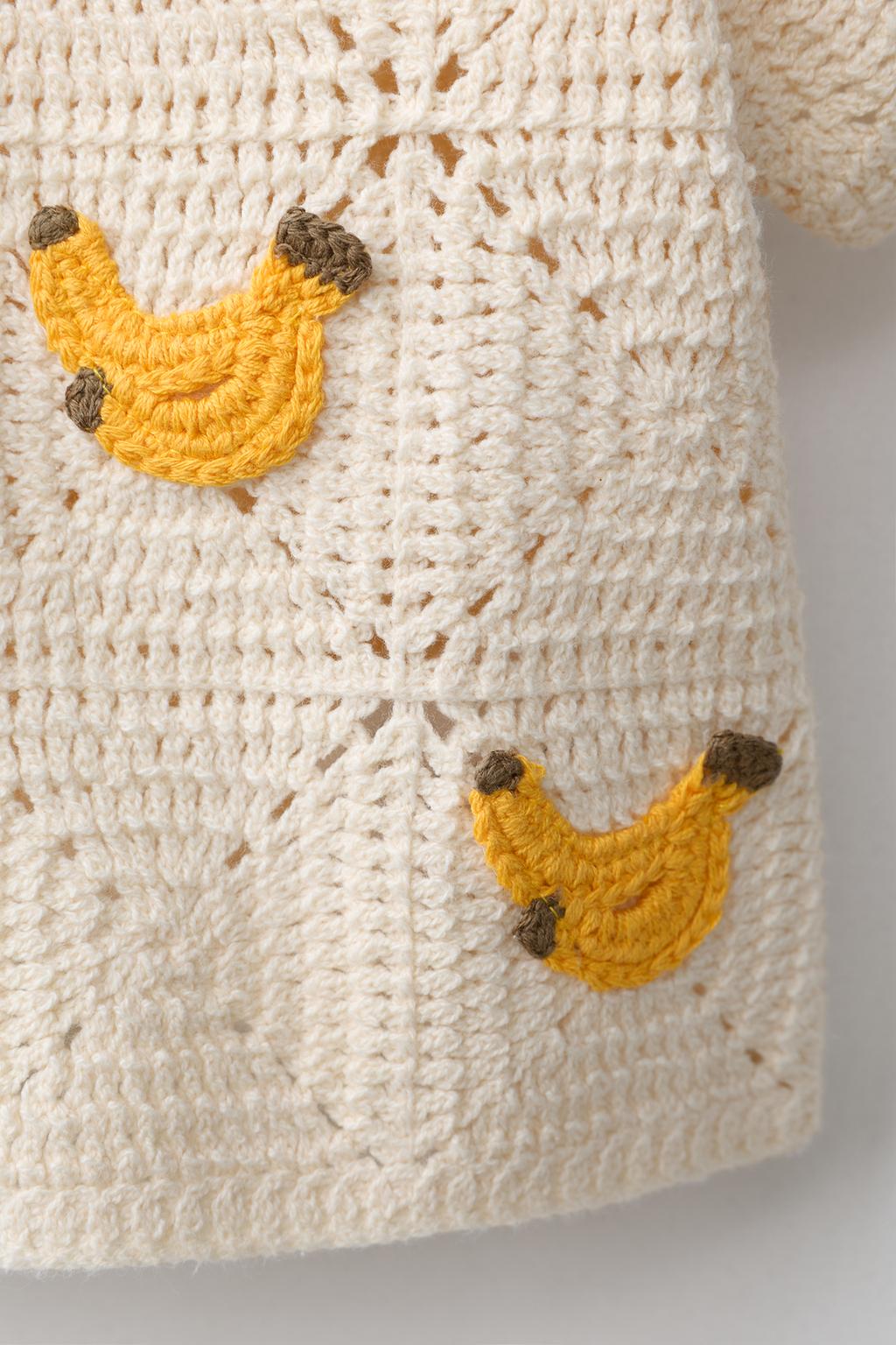 РУБАШКА КРОШЕ С ВЫШИВКОЙ БАНАНОВ