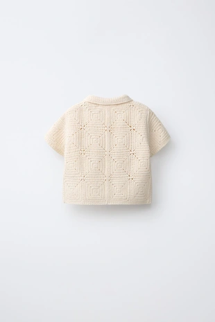 Рубашка кроше с вышивкой бананов- Заказать в России