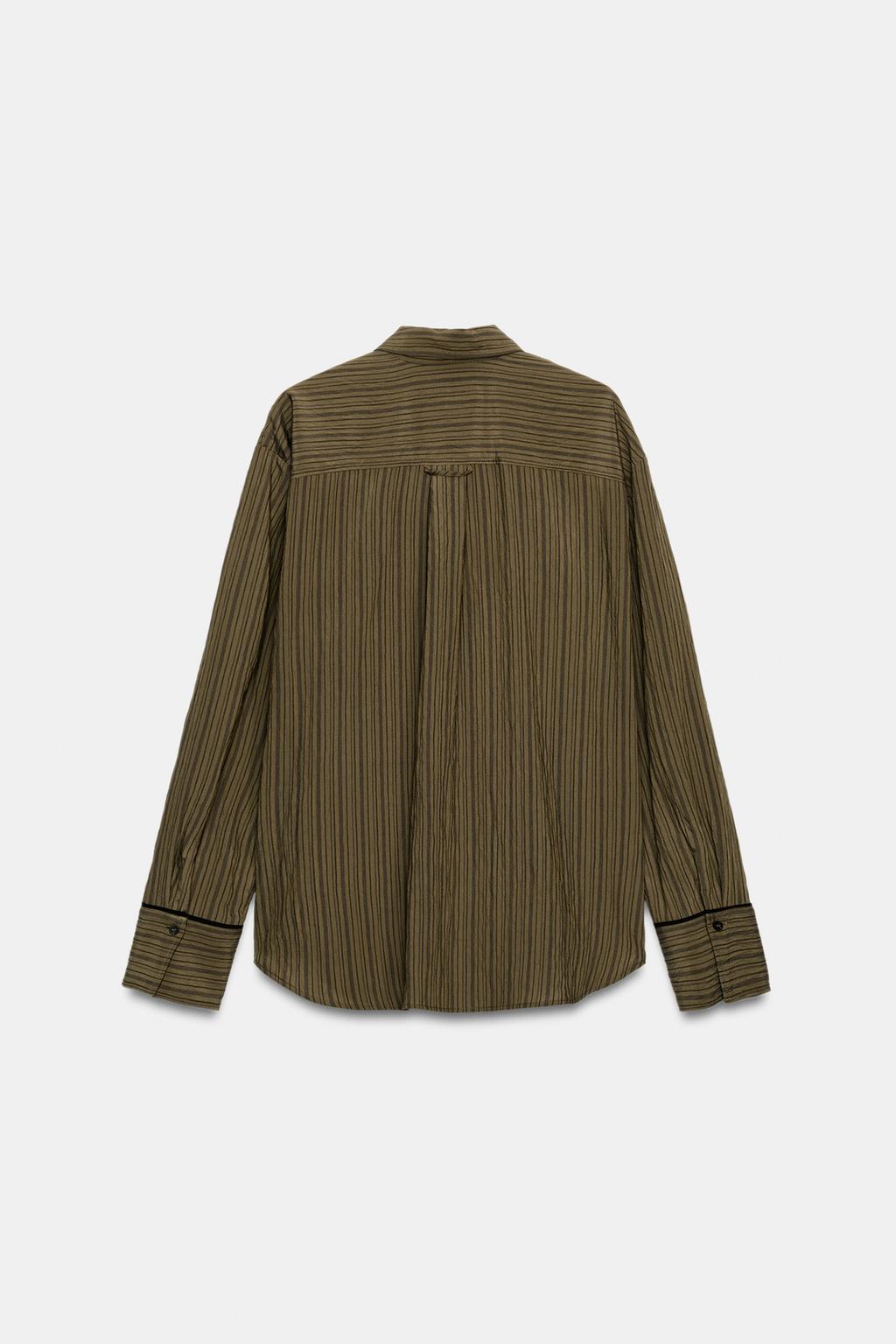 РУБАШКА СТРУЯЩАЯСЯ В ПОЛОСКУ — ZW COLLECTION