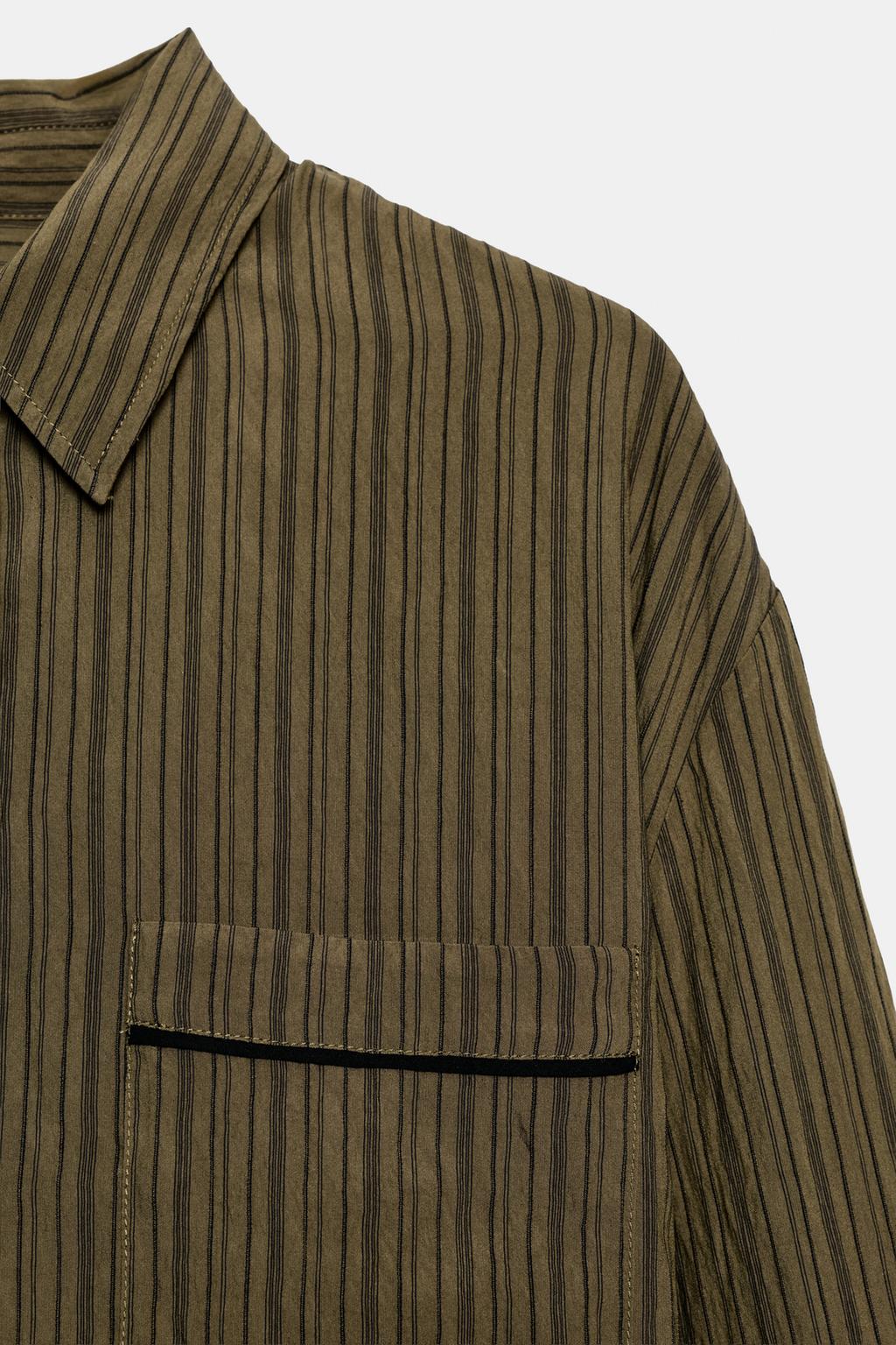 РУБАШКА СТРУЯЩАЯСЯ В ПОЛОСКУ — ZW COLLECTION