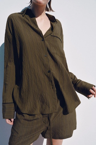 Рубашка струящаяся в полоску — Zw Collection- Заказать в России