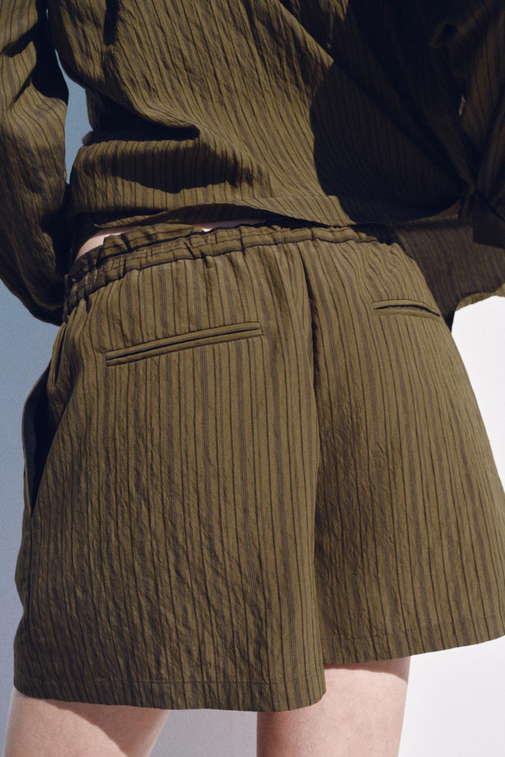 ЖАККАРДОВЫЕ ШОРТЫ В ПОЛОСКУ — ZW COLLECTION