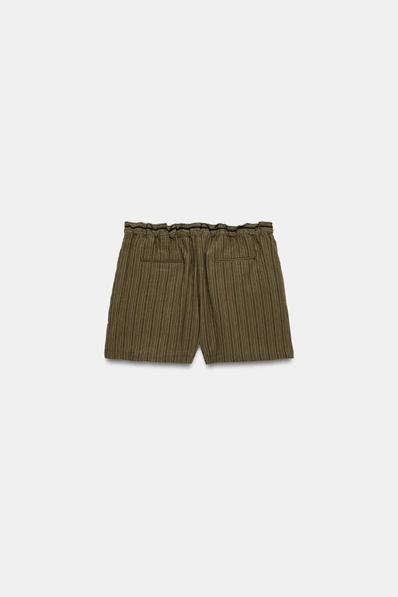 ЖАККАРДОВЫЕ ШОРТЫ В ПОЛОСКУ — коллекция Zara «ZW»