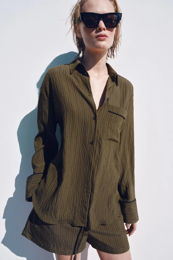 ЖАККАРДОВЫЕ ШОРТЫ В ПОЛОСКУ — коллекция Zara «ZW»