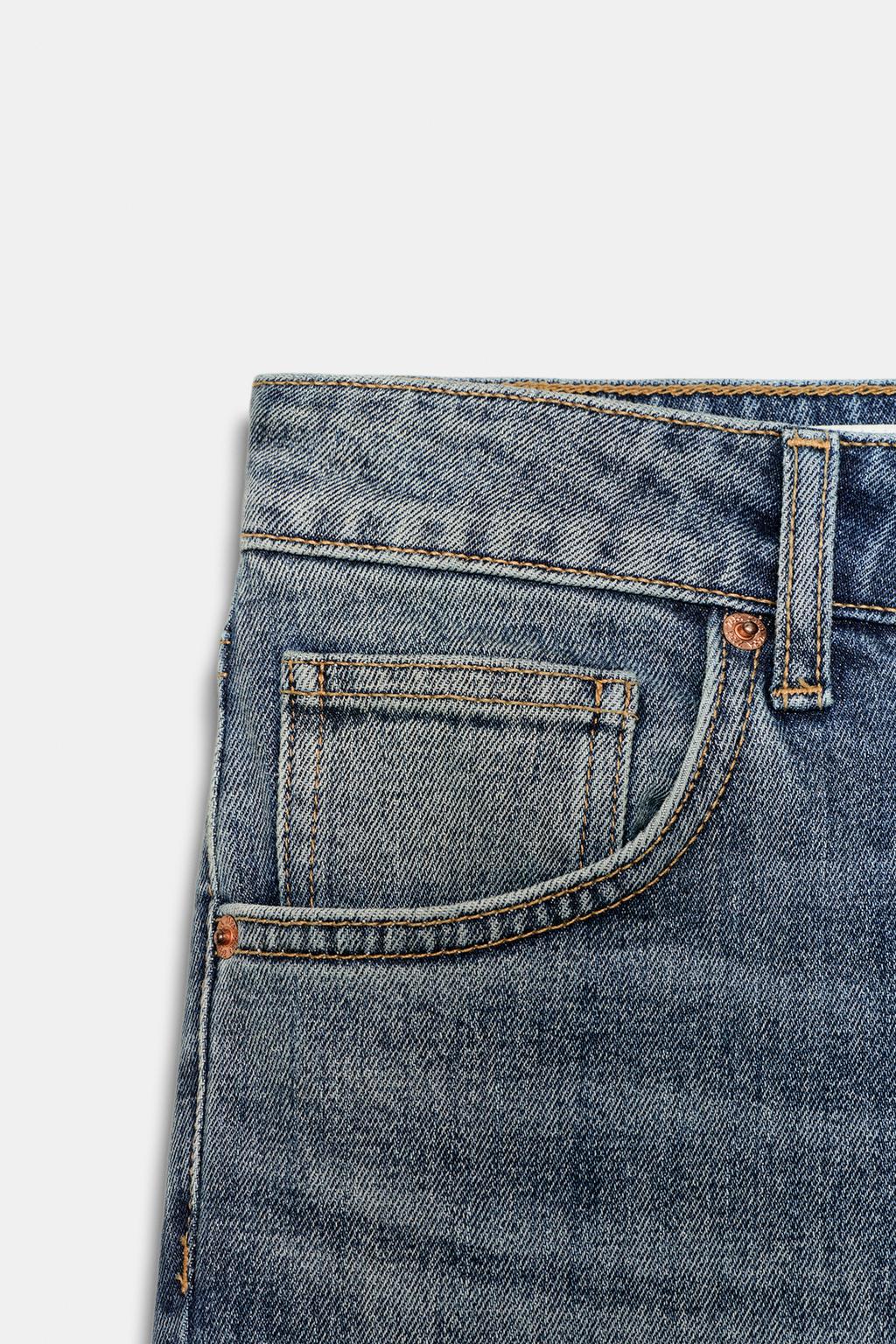 ДЖИНСЫ КАПРИ TRF ИЗ ДЕНИМА СО СРЕДНЕЙ ПОСАДКОЙ