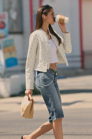 Джинсы капри Trf из денима со средней посадкой- Заказать в России