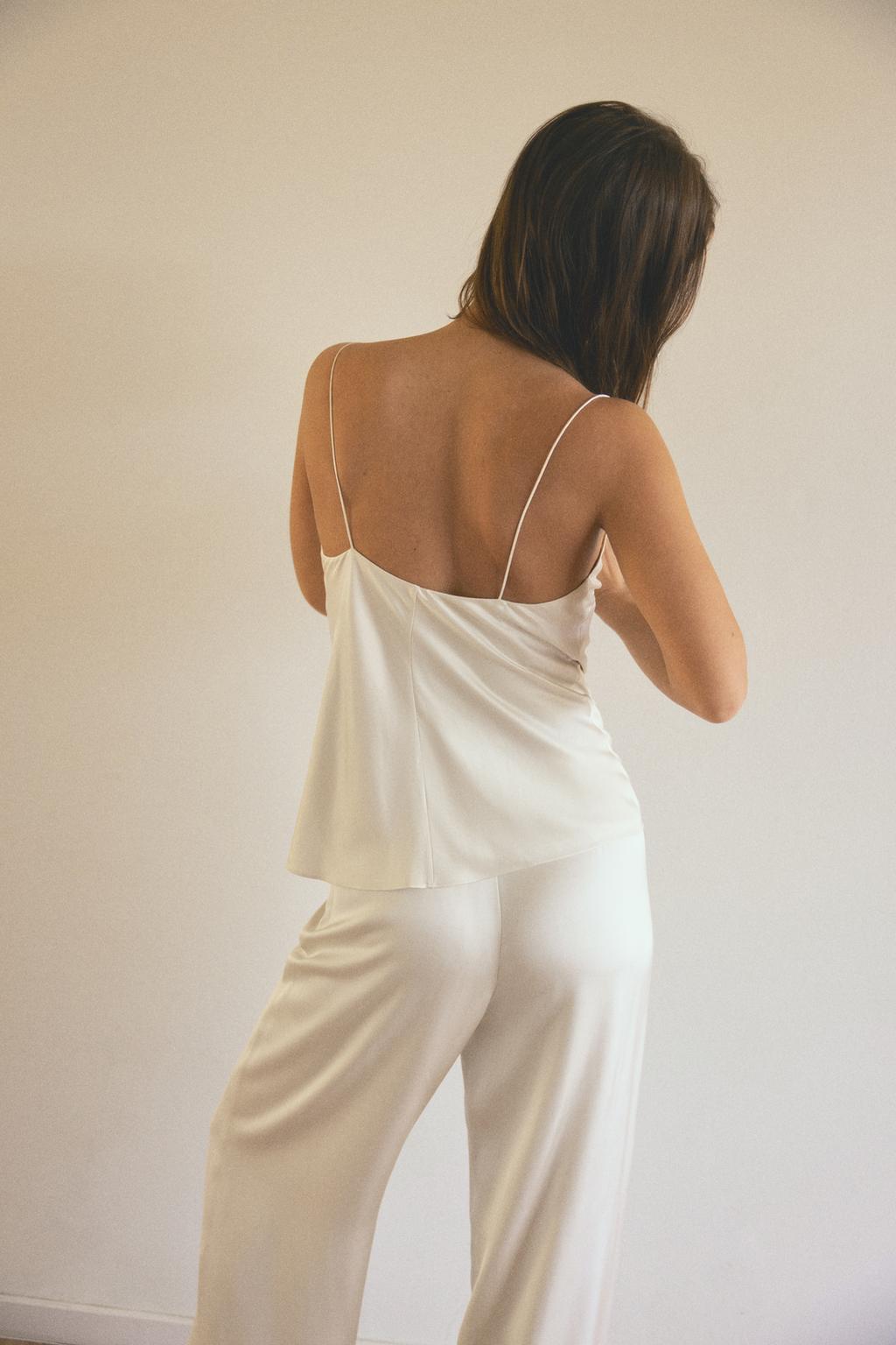 АТЛАСНЫЕ БРЮКИ ИЗ 100% ВИСКОЗЫ