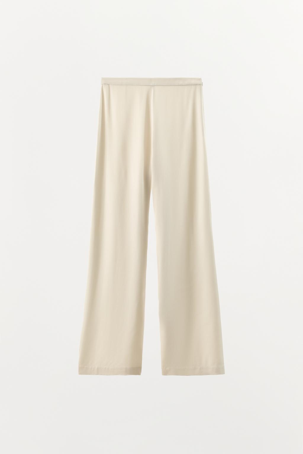 АТЛАСНЫЕ БРЮКИ ИЗ 100% ВИСКОЗЫ