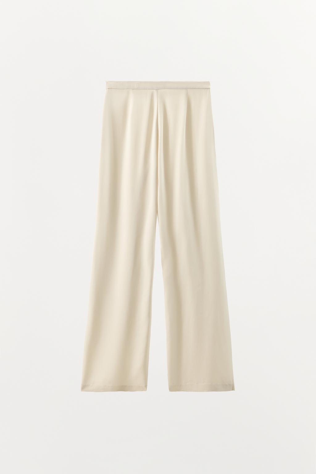 АТЛАСНЫЕ БРЮКИ ИЗ 100% ВИСКОЗЫ