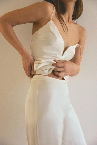 Атласные брюки из 100% вискозы- Заказать в России