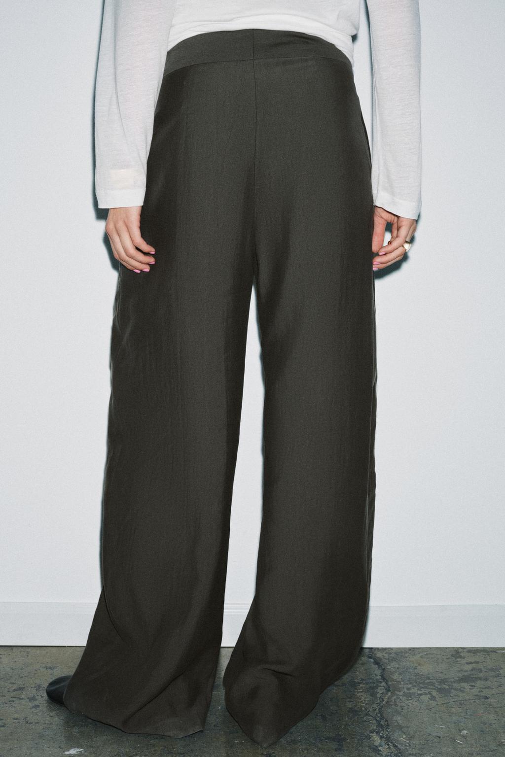 БРЮКИ WIDE-LEG С ЗАЩИПАМИ — ZW COLLECTION