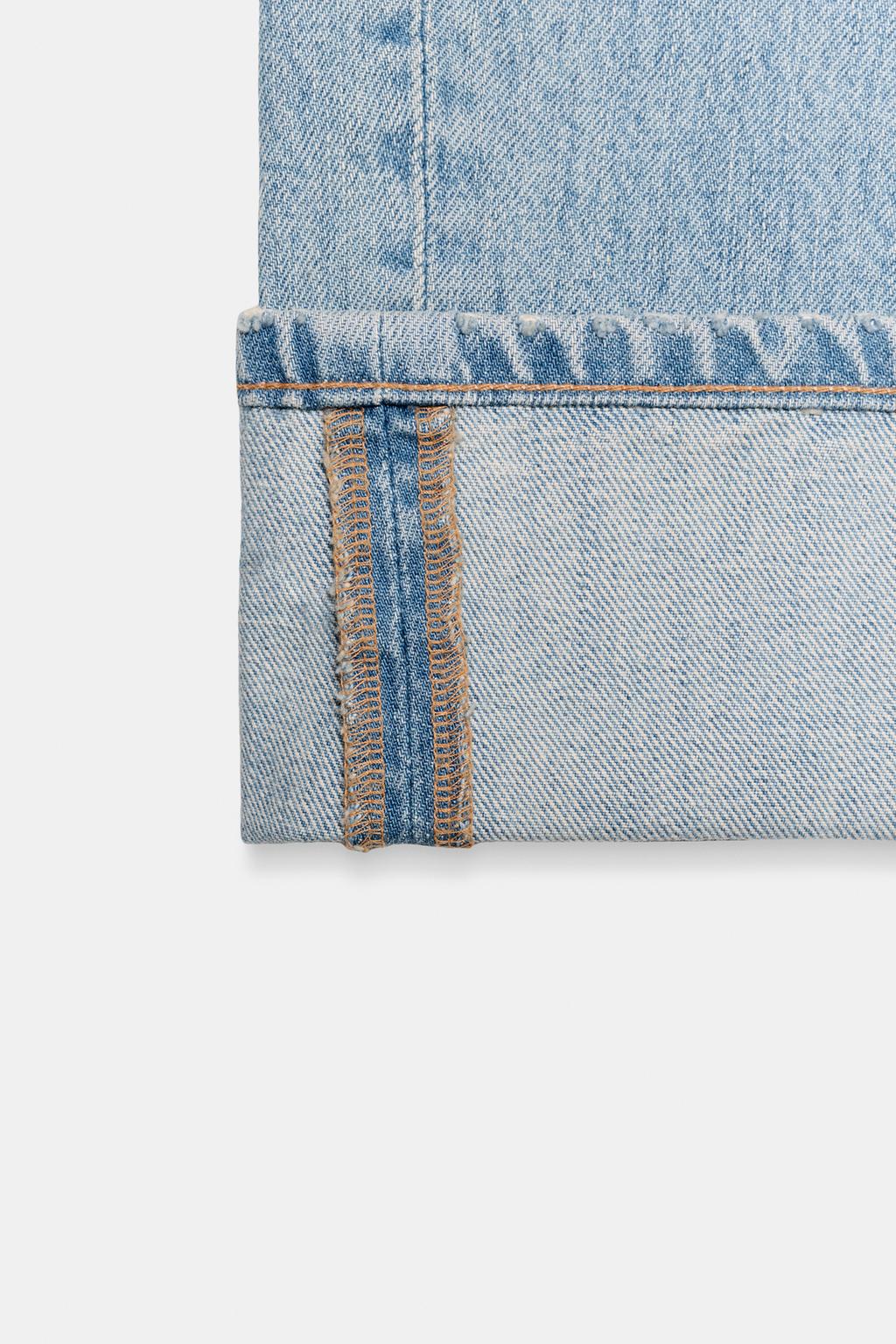 ДЖИНСЫ TRF STRAIGHT-LEG MID-RISE С РАЗРЕЗАМИ