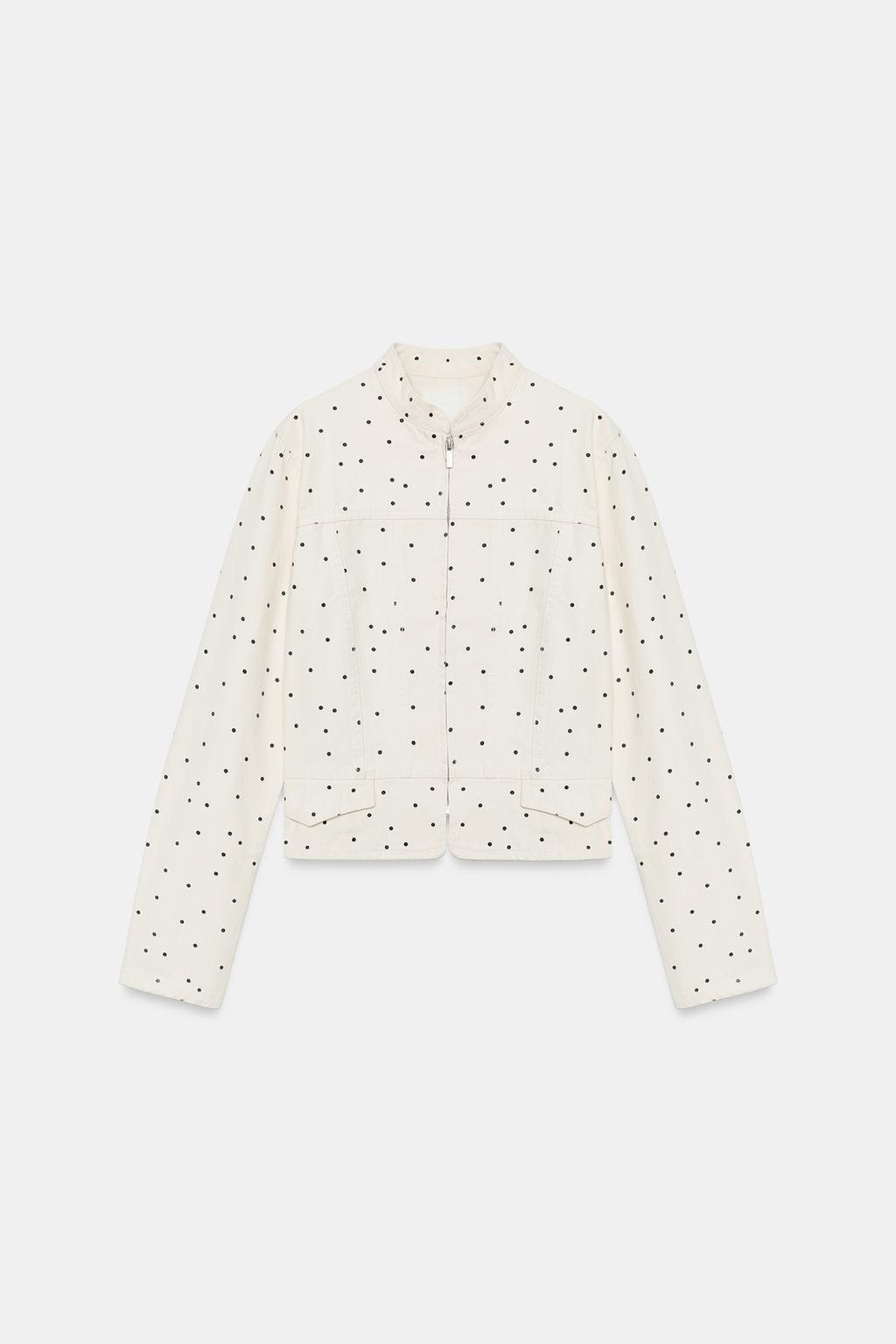 ПРИТАЛЕННАЯ КУРТКА В ГОРОШЕК