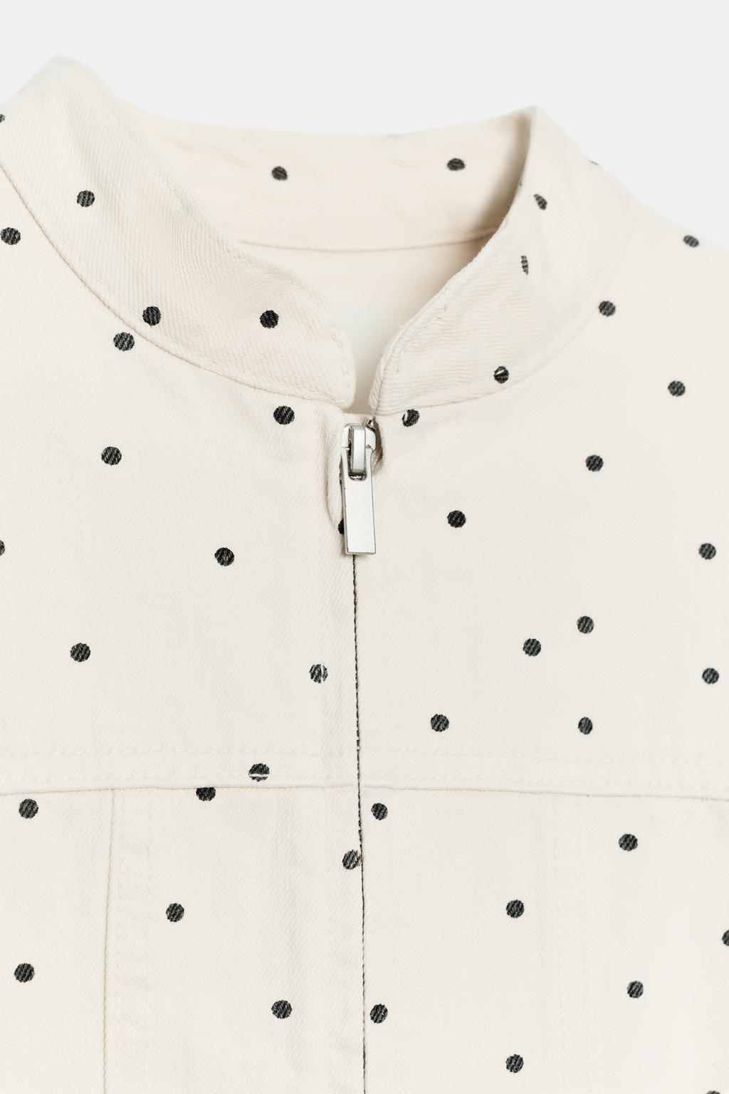 ПРИТАЛЕННАЯ КУРТКА В ГОРОШЕК