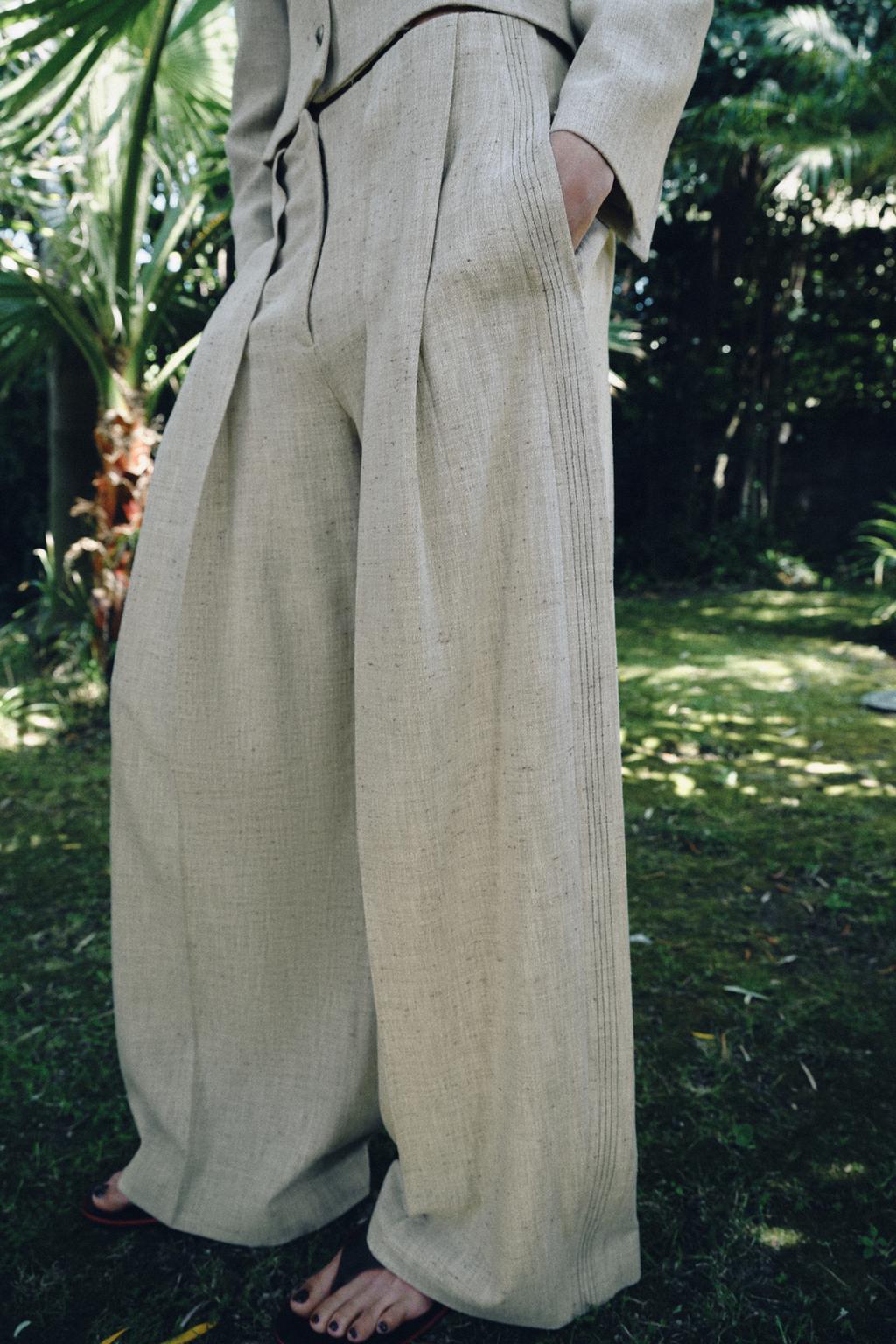 БРЮКИ ПРЯМОГО КРОЯ С ДЕКОРАТИВНОЙ СТРОЧКОЙ — ZW COLLECTION