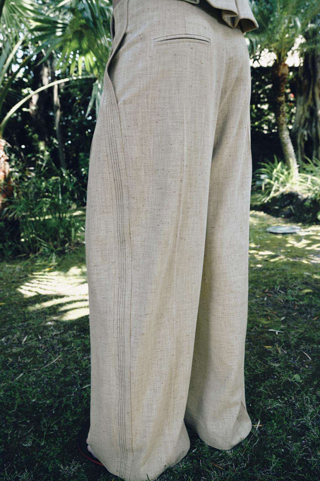 БРЮКИ ПРЯМОГО КРОЯ С ДЕКОРАТИВНОЙ СТРОЧКОЙ — ZW COLLECTION