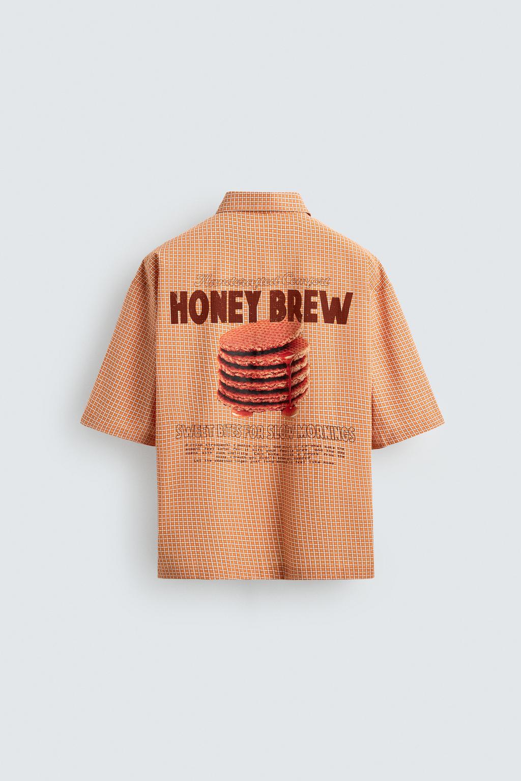 РУБАШКА В КЛЕТКУ С КОМБИНИРОВАННОЙ ВЫШИВКОЙ