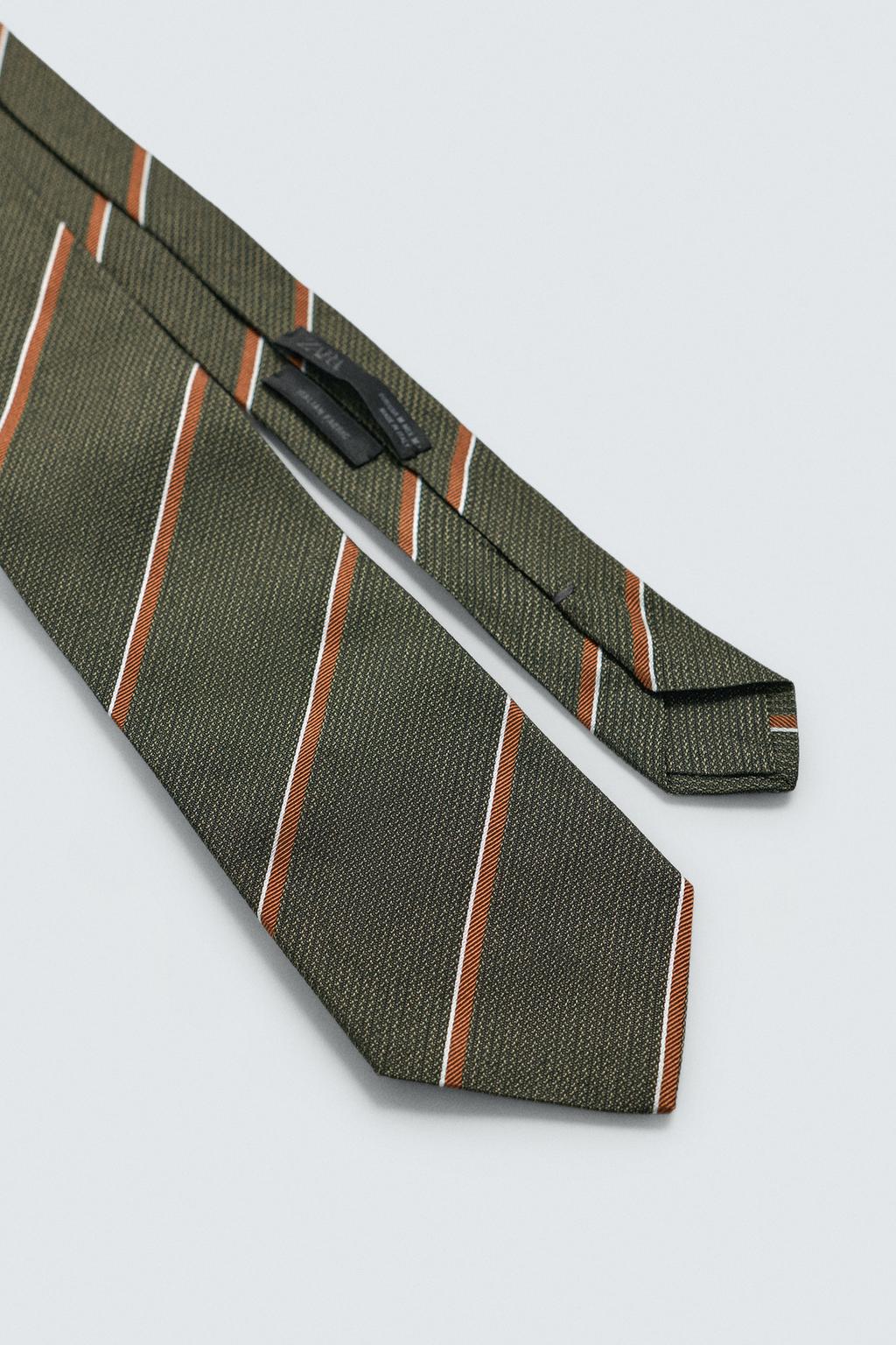 ШЕЛКОВЫЙ ЖАККАРДОВЫЙ ГАЛСТУК В ПОЛОСКУ