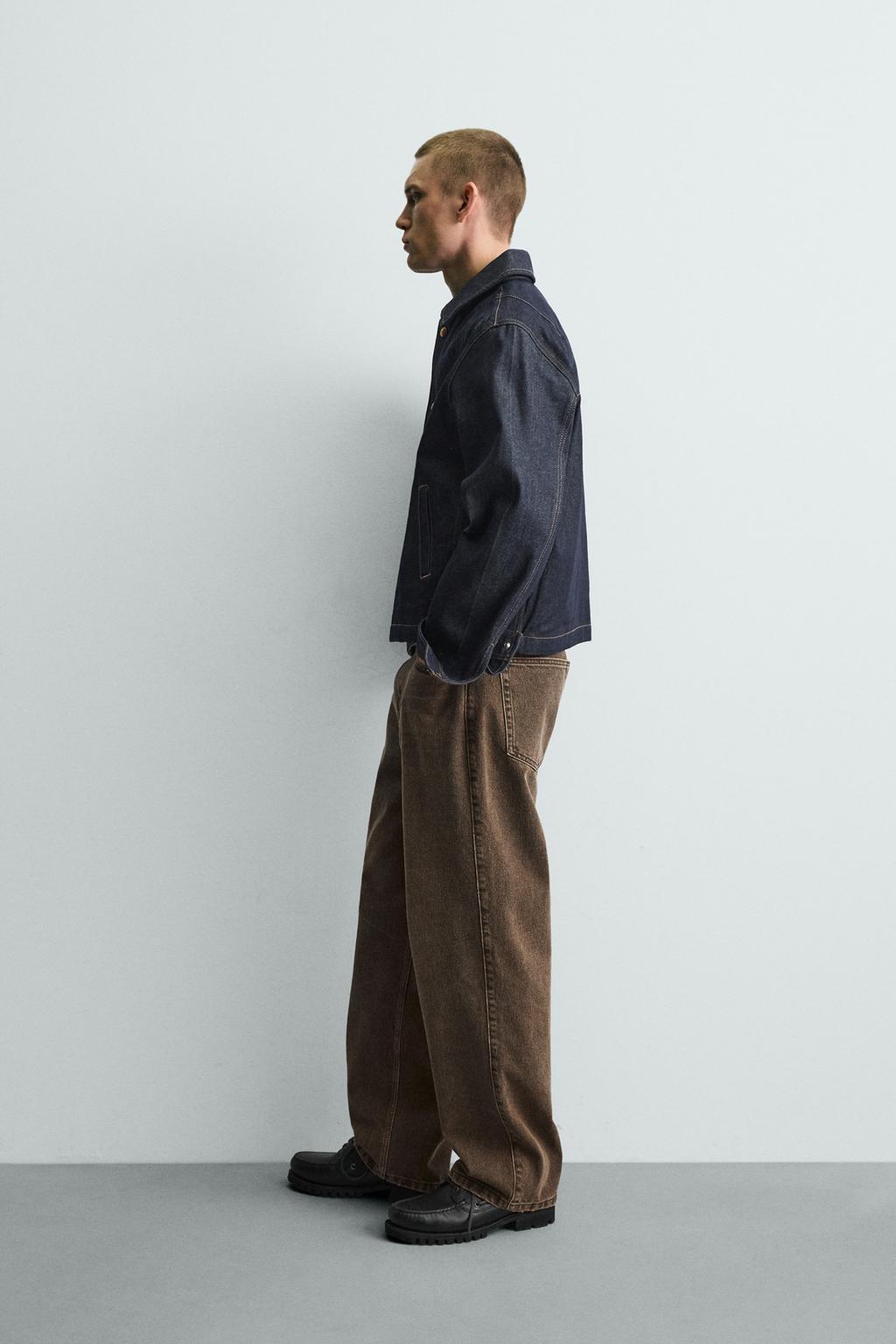 ДЖИНСЫ RELAXED FIT С ВОЩЕНЫМ ЭФФЕКТОМ