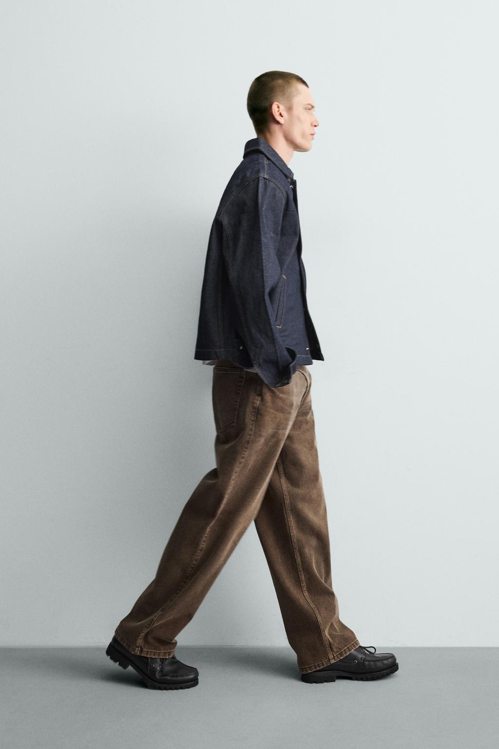 ДЖИНСЫ RELAXED FIT С ВОЩЕНЫМ ЭФФЕКТОМ