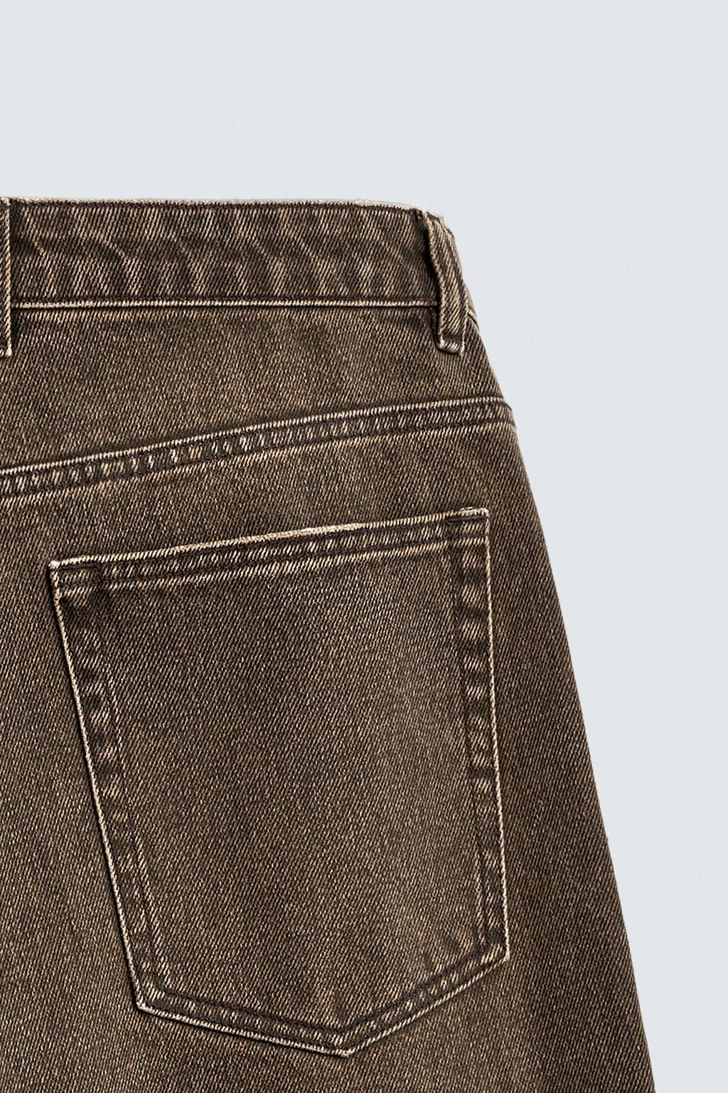 ДЖИНСЫ RELAXED FIT С ВОЩЕНЫМ ЭФФЕКТОМ