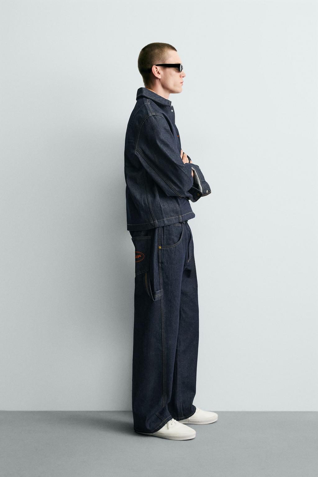 ДЖИНСОВАЯ КУРТКА СВОБОДНОГО КРОЯ С ВЫШИВКОЙ