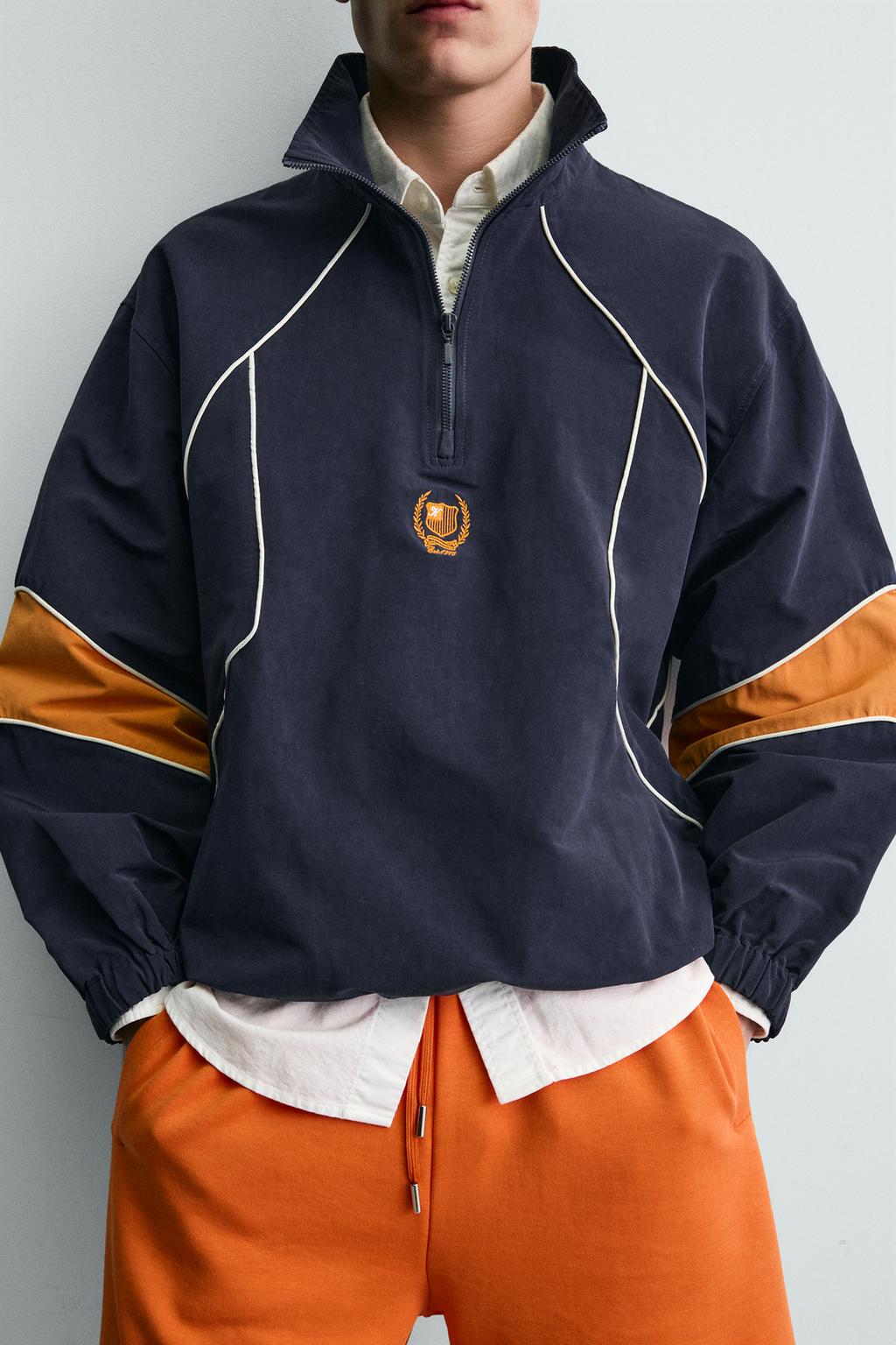 ТОЛСТОВКА В СТИЛЕ КОЛОР-БЛОК НА МОЛНИИ