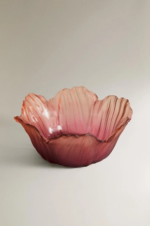 Большая стеклянная чаша в форме цветка- Заказать в России