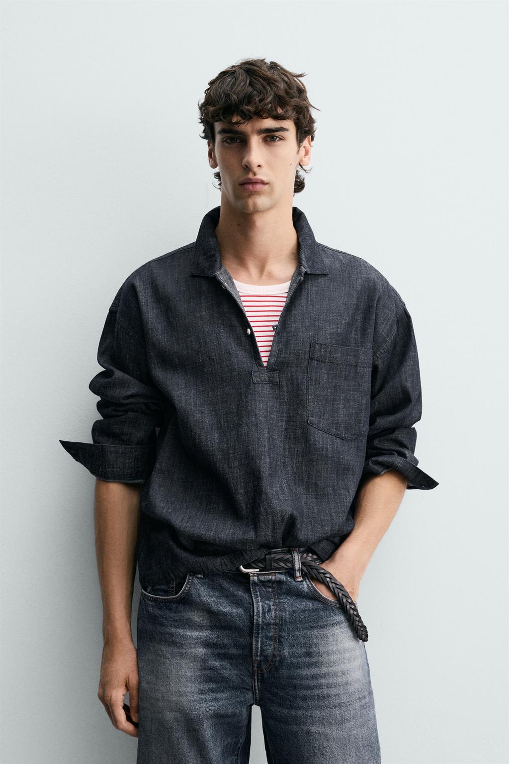 ПОЛО RELAXED FIT ИЗ ДЕНИМА
