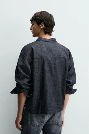 Поло Relaxed Fit из денима