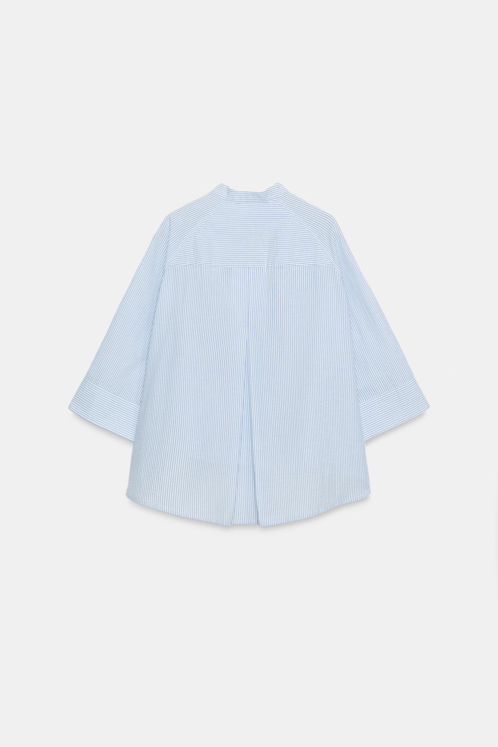РУБАШКА В ПОЛОСКУ АСИММЕТРИЧНОГО КРОЯ — ZW COLLECTION