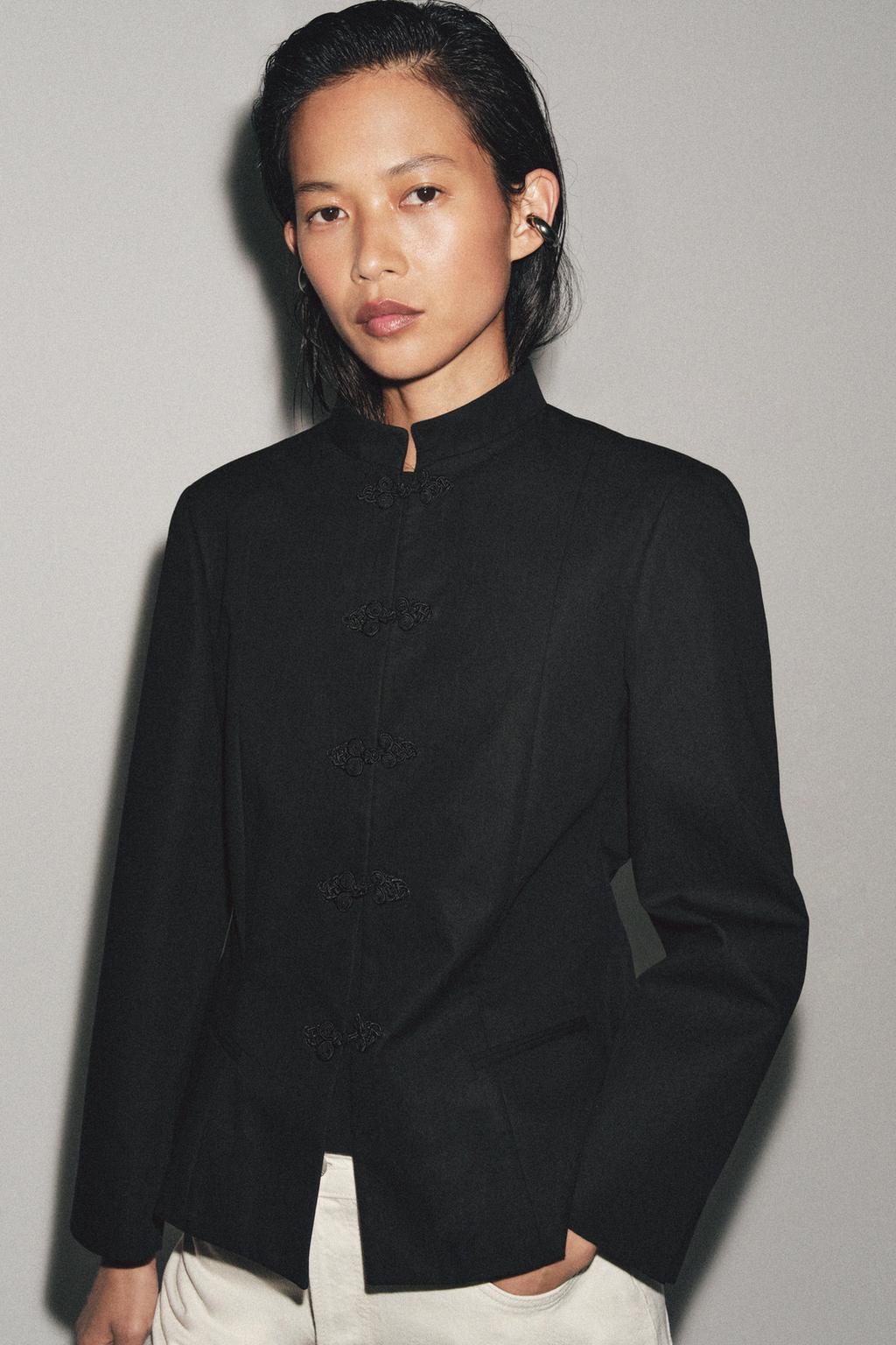 БЛЕЙЗЕР С БАСКОЙ И НАВЕСНЫМИ ПЕТЛЯМИ — ZW COLLECTION