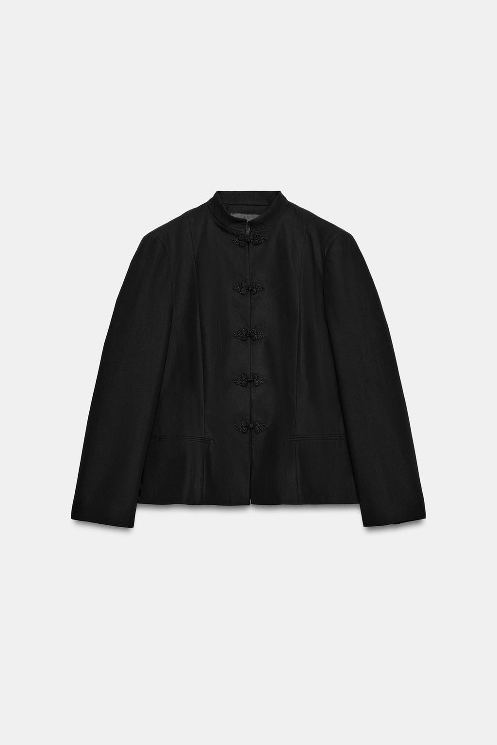 БЛЕЙЗЕР С БАСКОЙ И НАВЕСНЫМИ ПЕТЛЯМИ — ZW COLLECTION