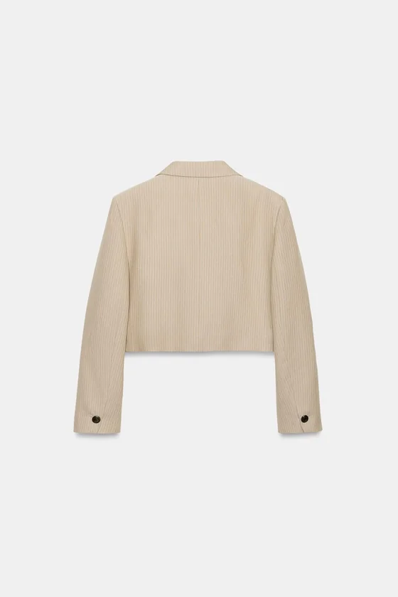 УКОРОЧЕННЫЙ БЛЕЙЗЕР В ПОЛОСКУ — коллекция Zara «ZW»