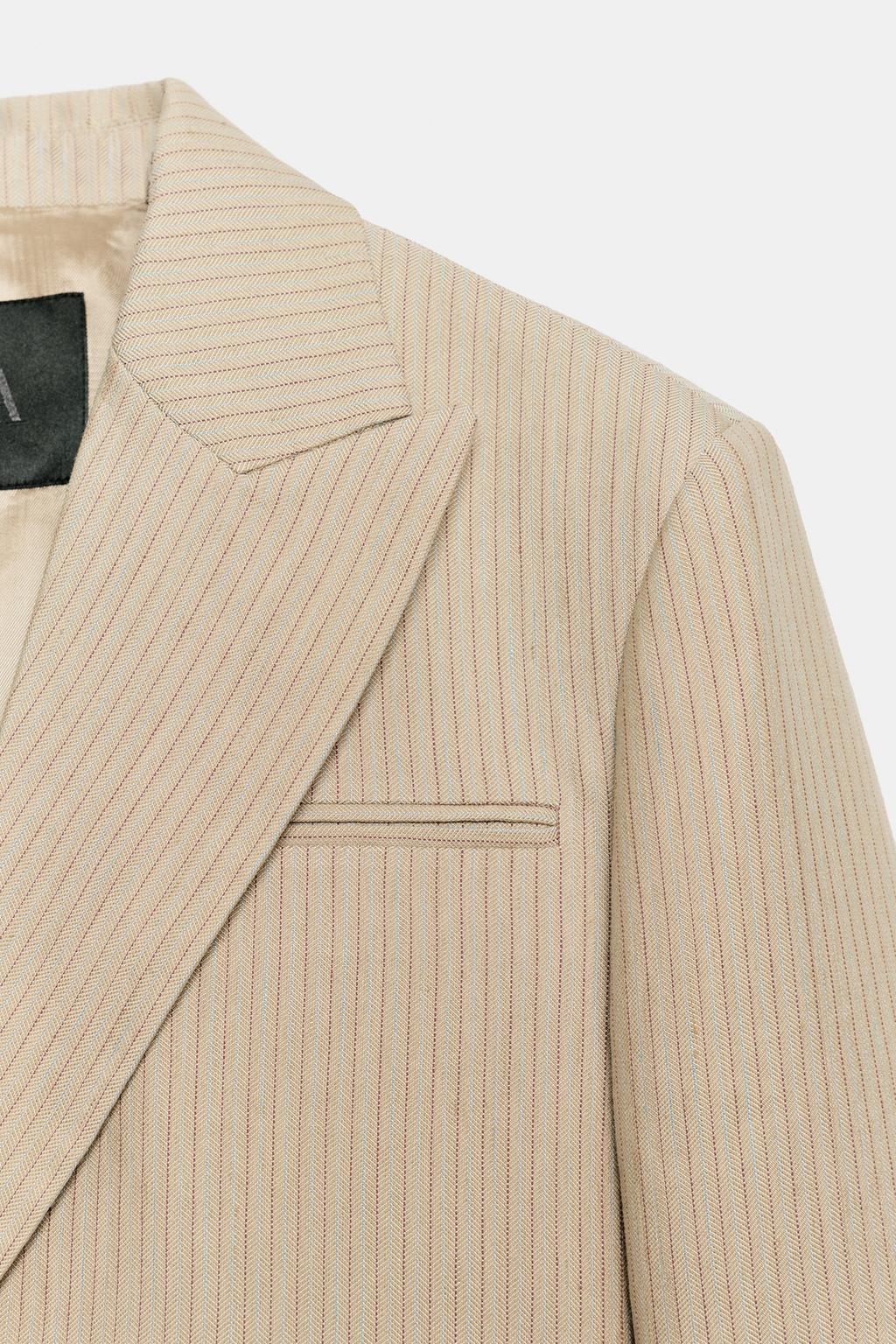 УКОРОЧЕННЫЙ БЛЕЙЗЕР В ПОЛОСКУ — ZW COLLECTION