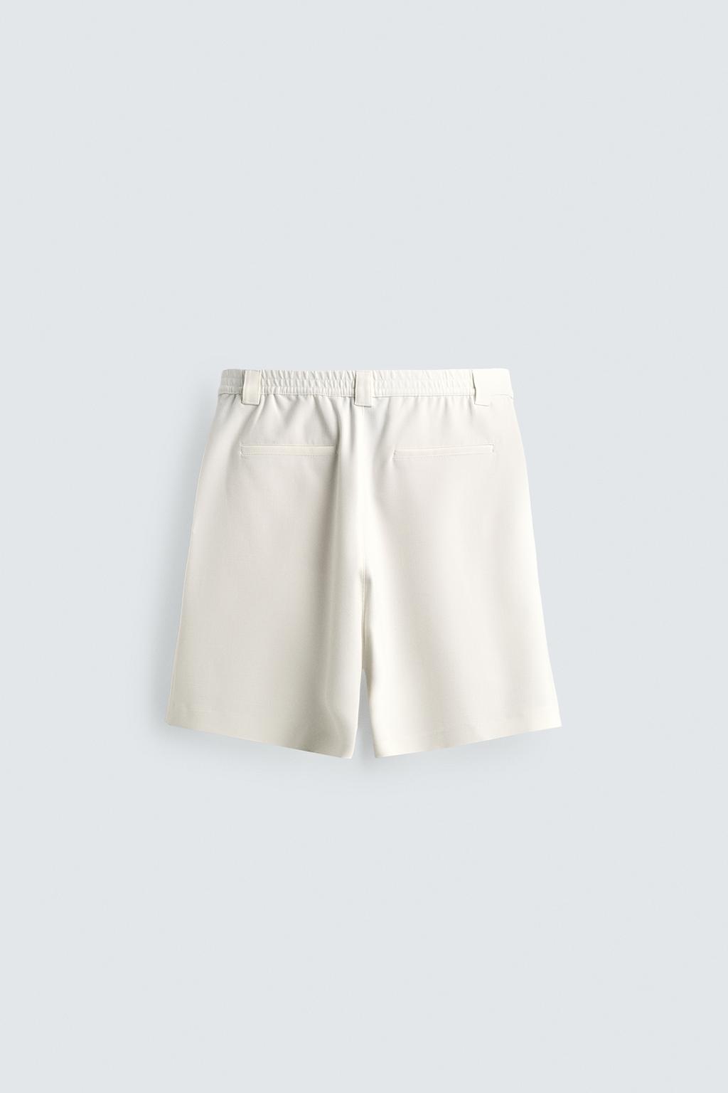 ШОРТЫ RELAXED FIT С БОКОВЫМИ СКЛАДКАМИ
