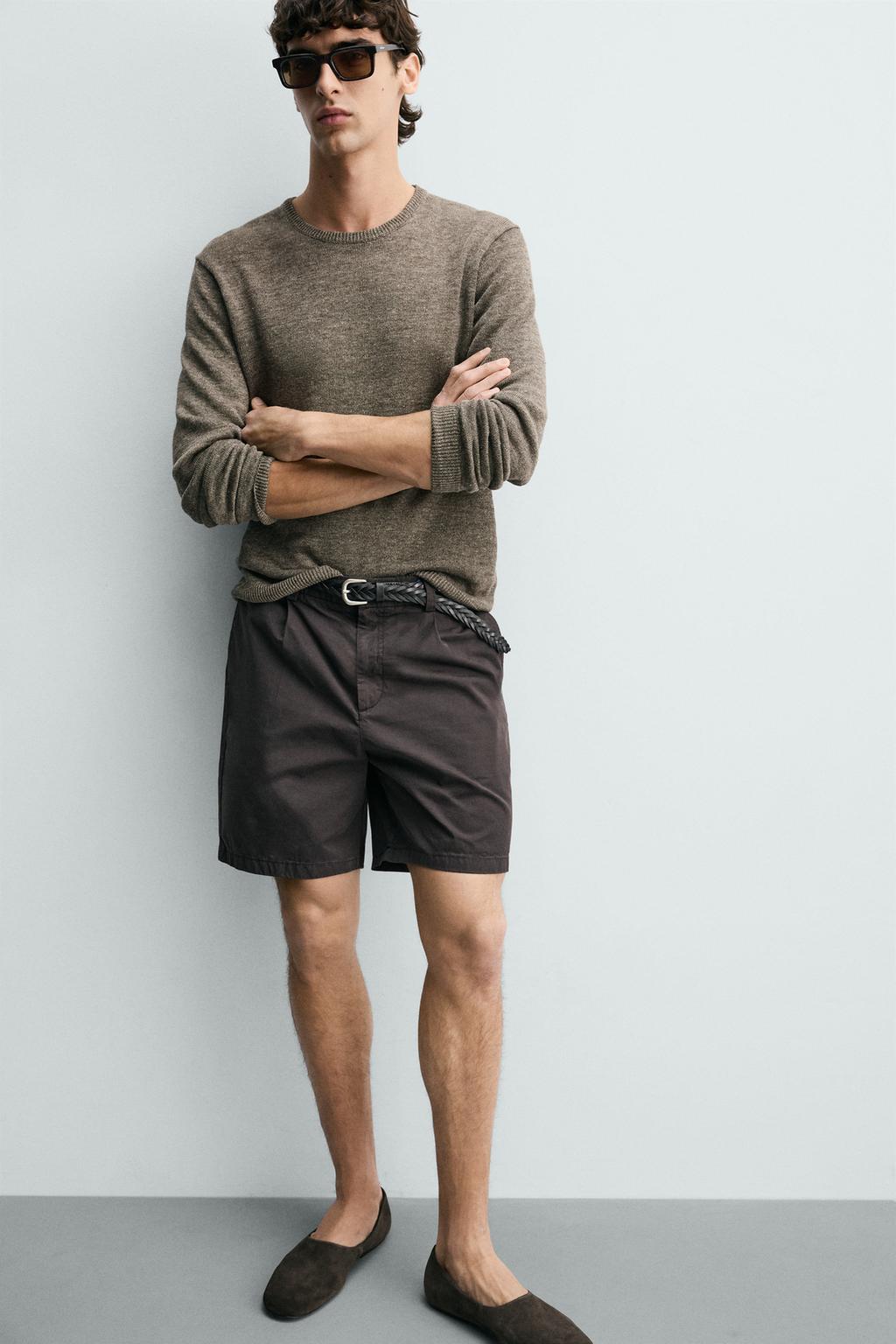 ШОРТЫ REGULAR FIT СО СКЛАДКАМИ