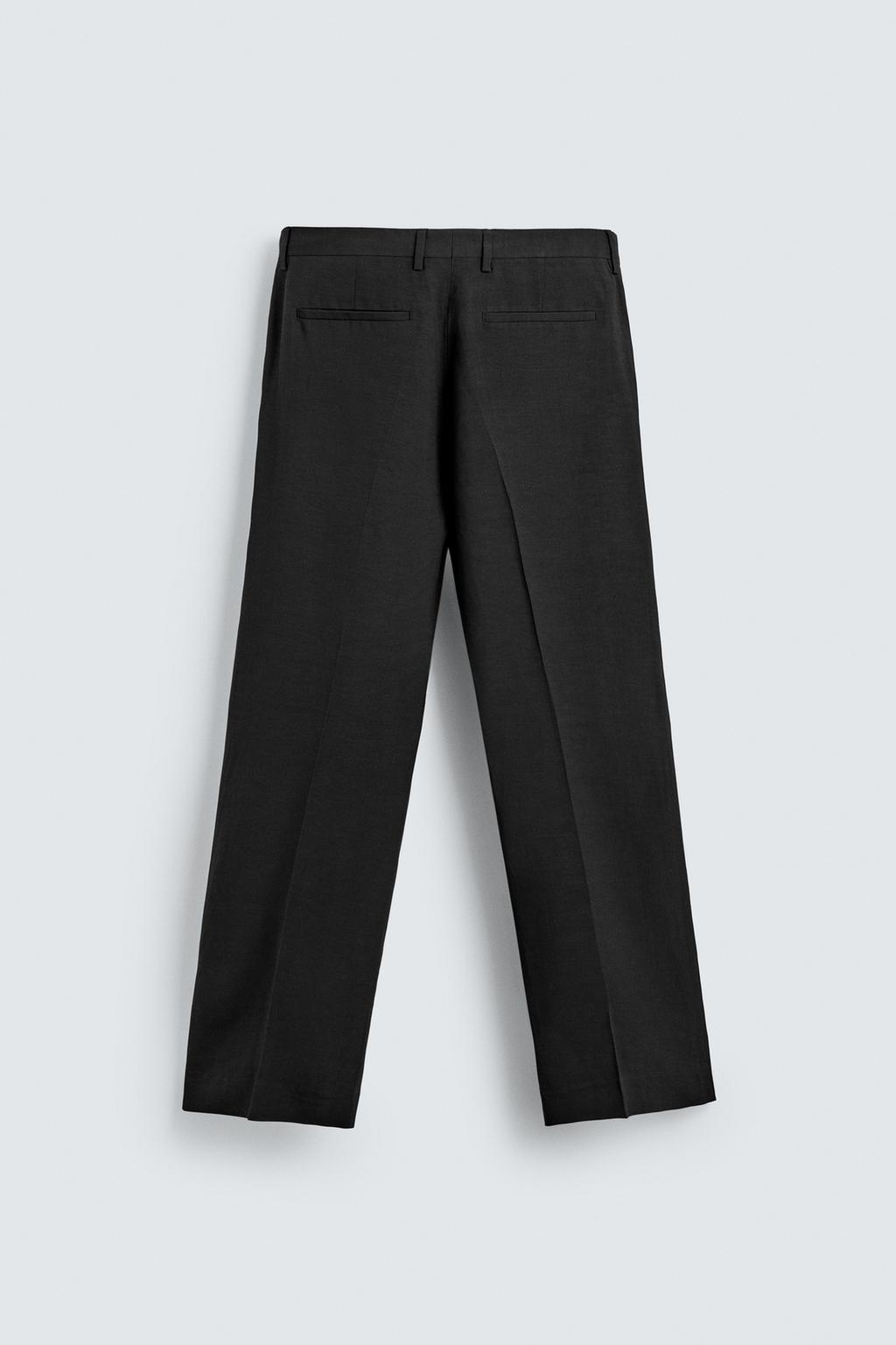 КОСТЮМНЫЕ БРЮКИ RELAXED FIT ИЗ ВИСКОЗЫ И ЛЬНА