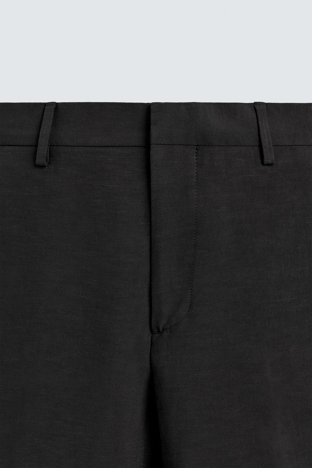 КОСТЮМНЫЕ БРЮКИ RELAXED FIT ИЗ ВИСКОЗЫ И ЛЬНА