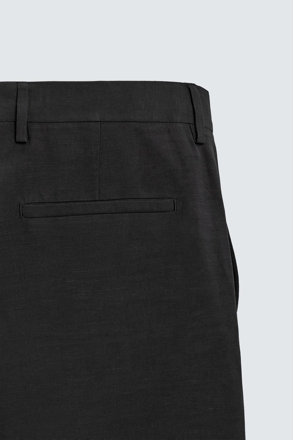 КОСТЮМНЫЕ БРЮКИ RELAXED FIT ИЗ ВИСКОЗЫ И ЛЬНА