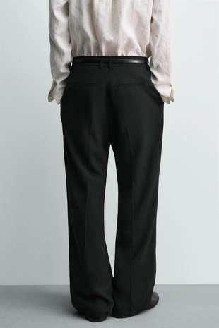 Костюмные брюки Relaxed Fit из вискозы и льна- Заказать в России