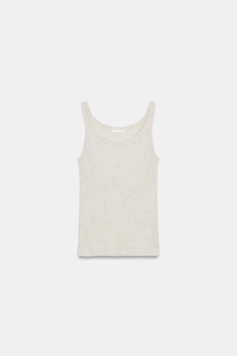 Ребристый хлопковый топ