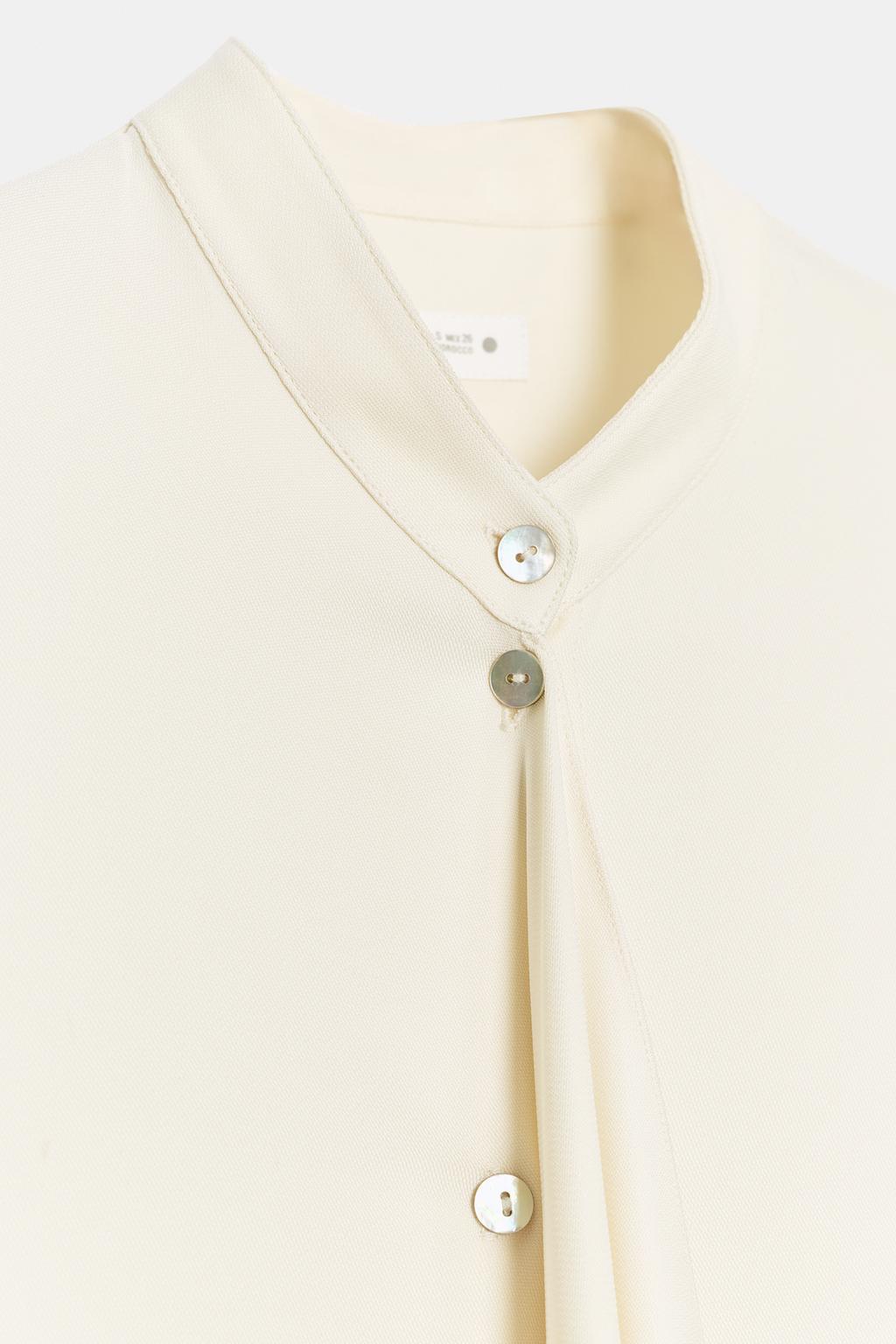 БЛУЗА С ЗАВЯЗКАМИ И СКЛАДКАМИ — ZW COLLECTION