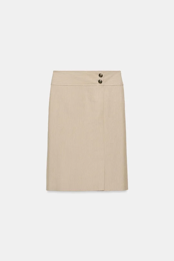 ЮБКА ПРЯМОГО КРОЯ В ПОЛОСКУ — коллекция Zara «ZW»