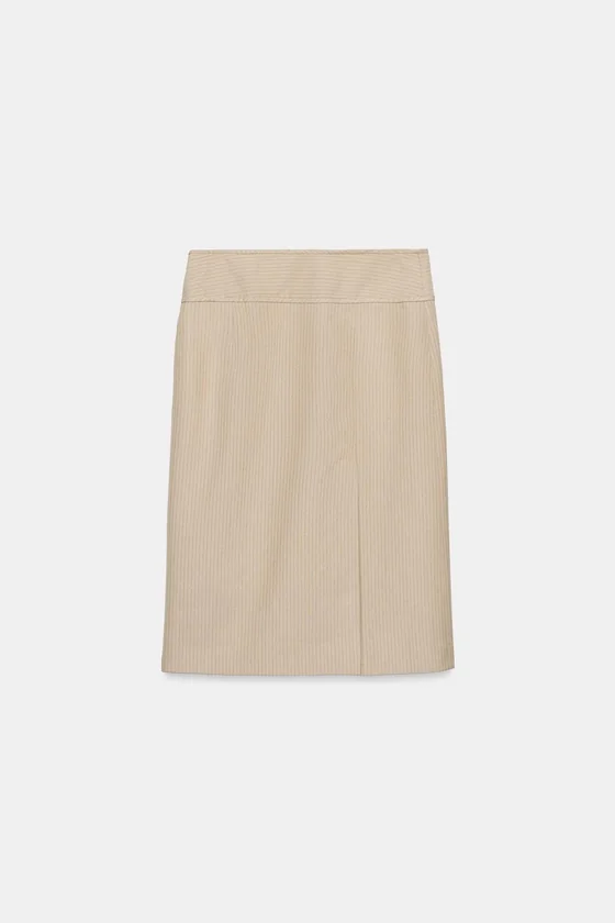 ЮБКА ПРЯМОГО КРОЯ В ПОЛОСКУ — коллекция Zara «ZW»