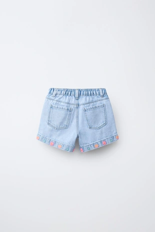 Купить Zara Джинсовые шорты с вышивкой