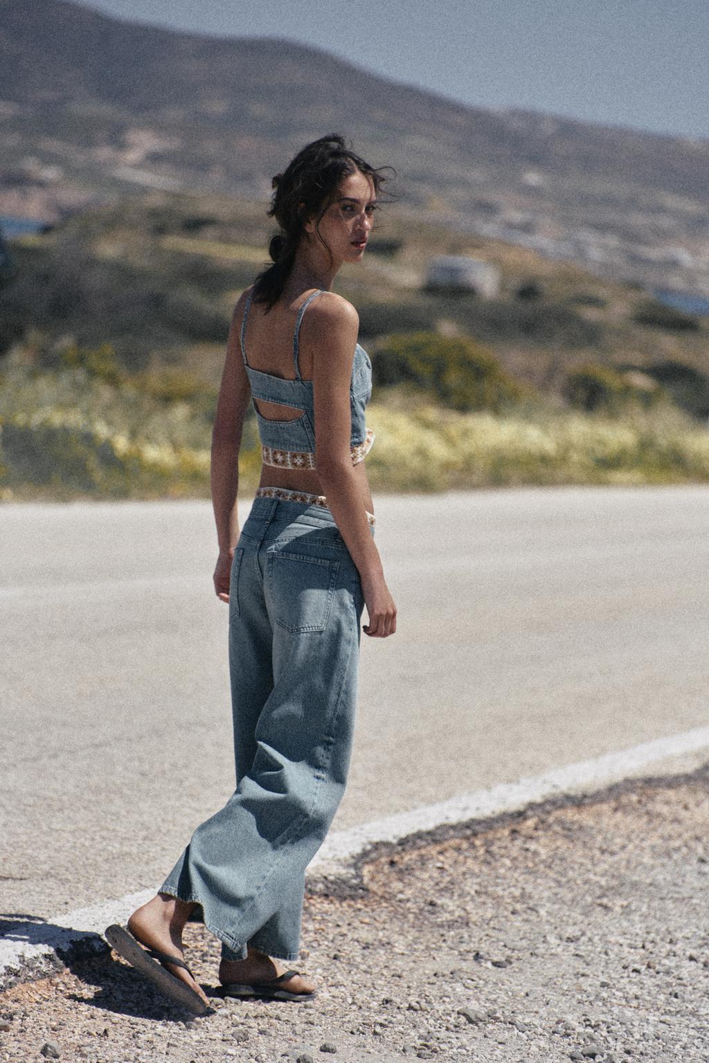 ДЖИНСЫ Z1975 LOOSE FIT СО СРЕДНЕЙ ПОСАДКОЙ И ВЯЗАНЫМИ ДЕТАЛЯМИ