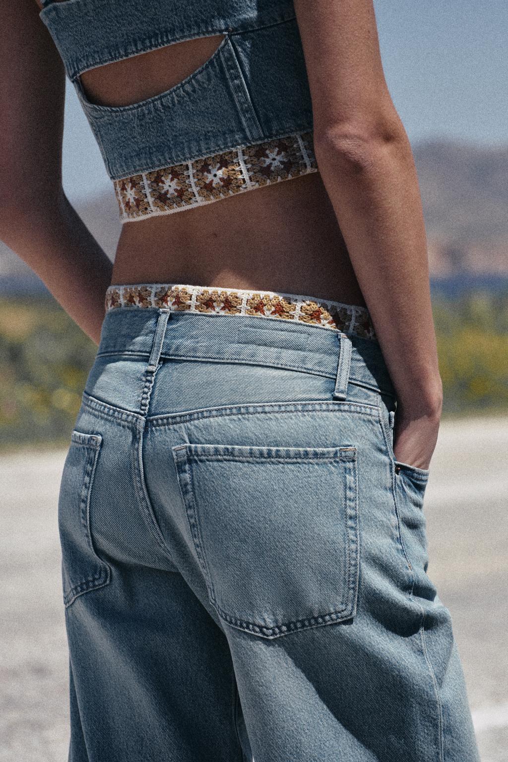 ДЖИНСЫ Z1975 LOOSE FIT СО СРЕДНЕЙ ПОСАДКОЙ И ВЯЗАНЫМИ ДЕТАЛЯМИ
